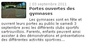 Journée porte ouverte et journées des associations septembre 2011