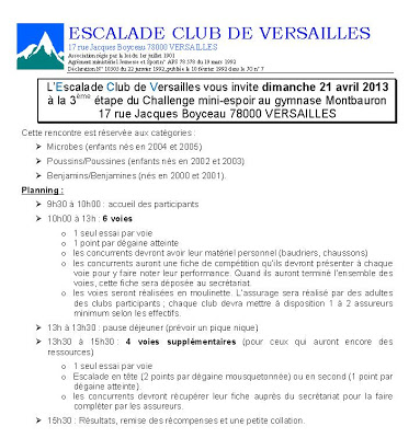 Challenge des Yvelines : étape Versailles le 21 avril 2013