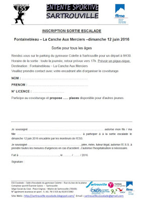 Sortie Club multi-encadrants à Fontainebleau le dimanche 12 juin 2016
